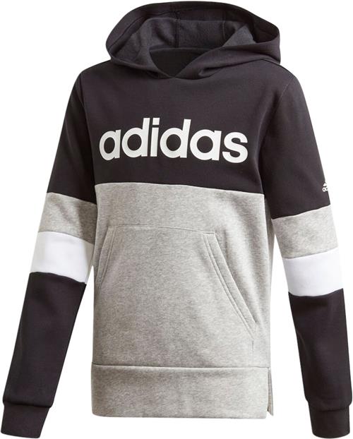 adidas Linear Colourblock Fleece Hættetrøje 116 - Sweatshirts & Hættetrøjer Bomuld hos Magasin