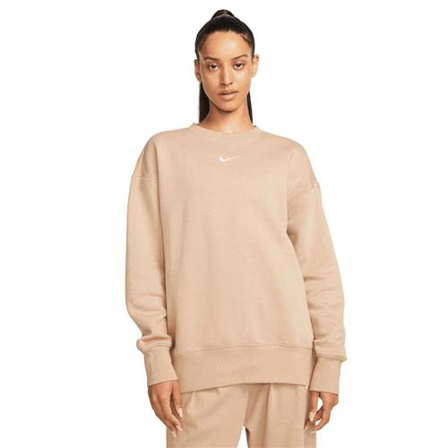 Nike Sportswear Phoenix Fleece Oversized Sweatshirt Kvinde Hemp/sail Sweatshirts Str S - Bomuld hos Magasin