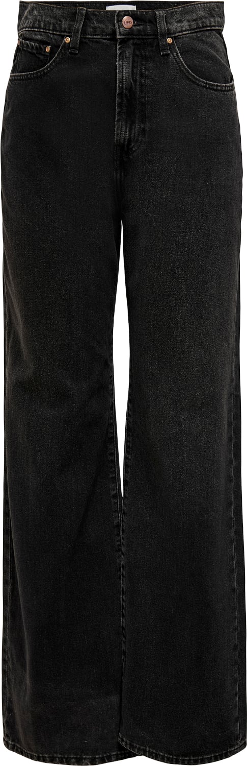 ONLY Onlhope EX HW Wide DNM Rea129 Noos Kvinde Black Denim Wide Jeans Str "26/""32" - hos Magasin