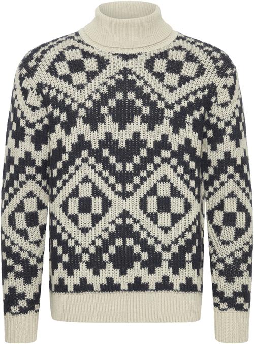 Se Casual Friday Cfklaes Roll Neck Wool Knit Mand Dark Navy Cardigans Relaxed Fit Str M - hos Magasin ved Magasin