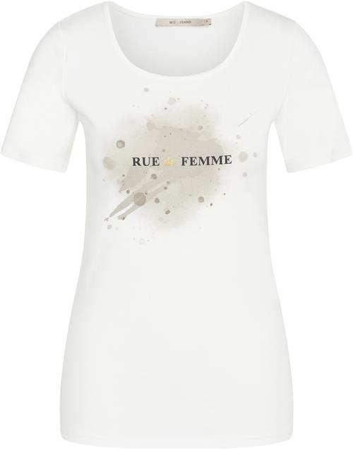 Rue de Femme ¤ New Svea Tshirt RdF ¤ Kvinde White Sand Kortærmede T-shirts Str XXL - hos Magasin