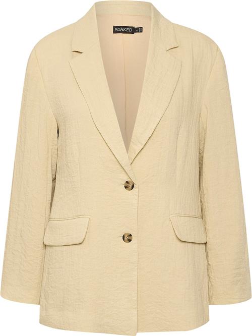 Soaked in Luxury Slpauline Blazer Kvinde Castle Wall Blazere Regular Fit Str S - hos Magasin