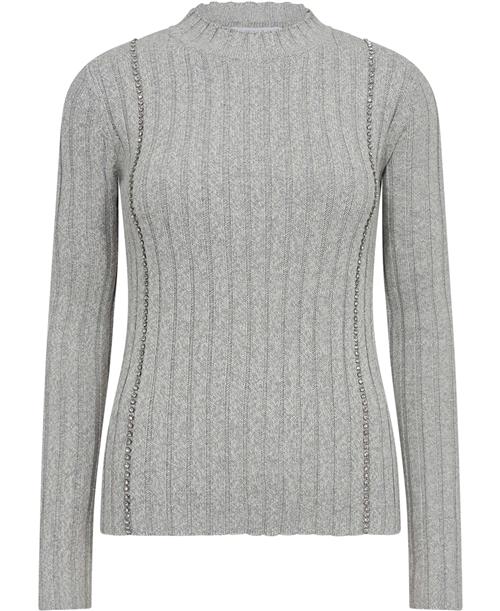 Patrizia Pepe Maglia/knit Kvinde Mineral Gray Melange Sweaters Str 36 - Polyester hos Magasin