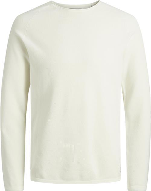 Jack & Jones Jjehill Knit Crew Neck Noos Mand Cloud Dancer Sweaters Str XS - hos Magasin