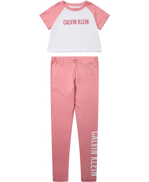 Calvin Klein Knit PJ SET SS+Legging Str 14-16 år - 0vt Nattøj hos Magasin