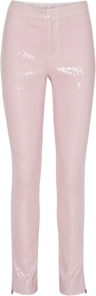 ROTATE Birger Christensen Sequin Boot Cut Pants Kvinde Orchid Pink Læderbukser Str 40 - hos Magasin