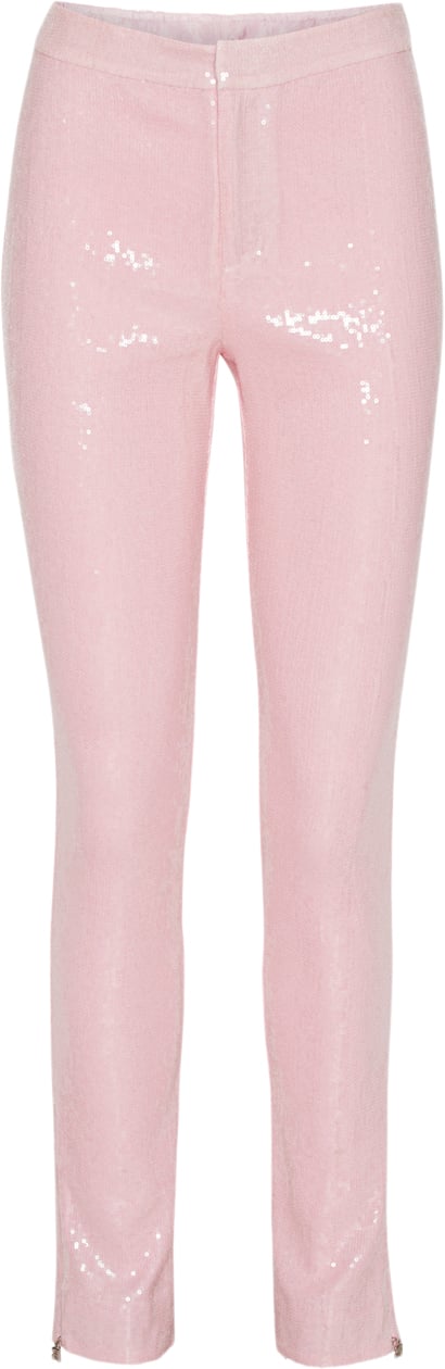 Se ROTATE Birger Christensen Sequin Boot Cut Pants Kvinde Orchid Pink Læderbukser Str 36 - hos Magasin ved Magasin