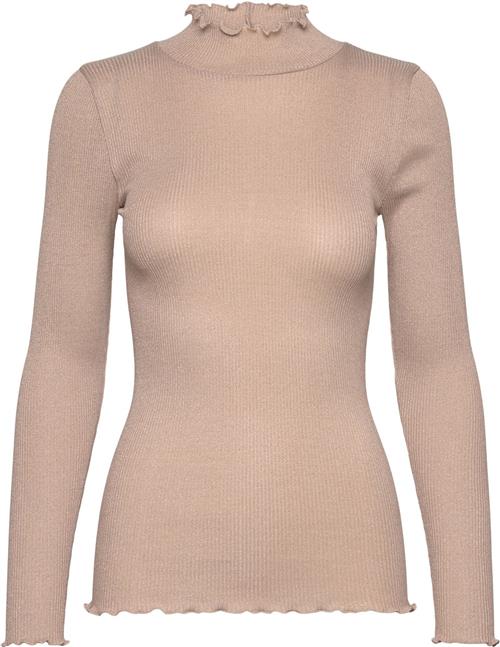 Rosemunde Boston Turtleneck W/lyrex Kvinde Silver Lining Langærmede Bluser Str S - hos Magasin