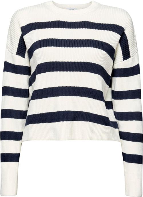 Esprit Striped Boat ne Kvinde Ice 3 Sweaters Str L - hos Magasin