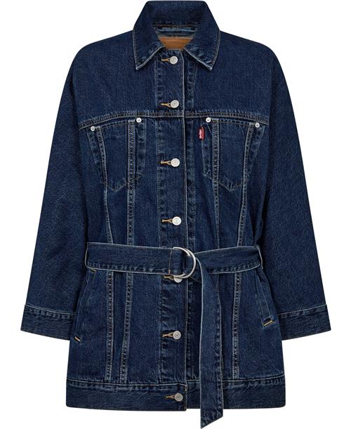 Levi's Belted Dolman Trucker Shes NIC Kvinde Blå Denimjakker Str M - hos Magasin