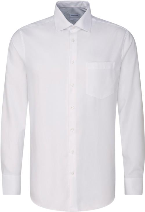 Seidensticker Business Shirt Regular Long Sleeve Kentcollar Uni Mand White Langærmede Skjorter Str 40 - hos Magasin