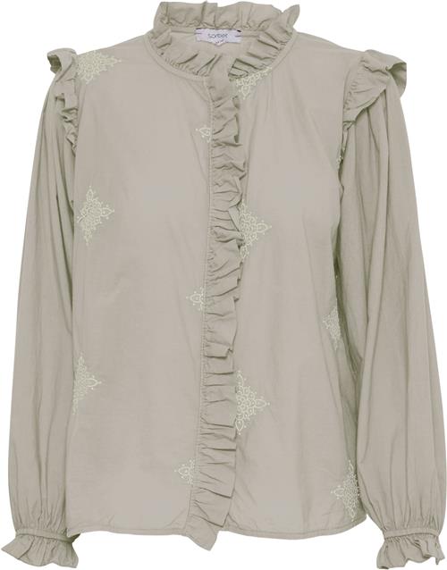 Sorbet Sbstarry Blouse Kvinde Pumice Stone Langærmede Bluser Str XL - hos Magasin