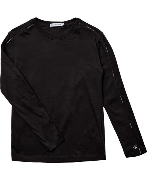 Calvin Klein Long Sleeve Tshirt With Logo Str 14 år - Beh Langærmede T-shirts Bomuld hos Magasin