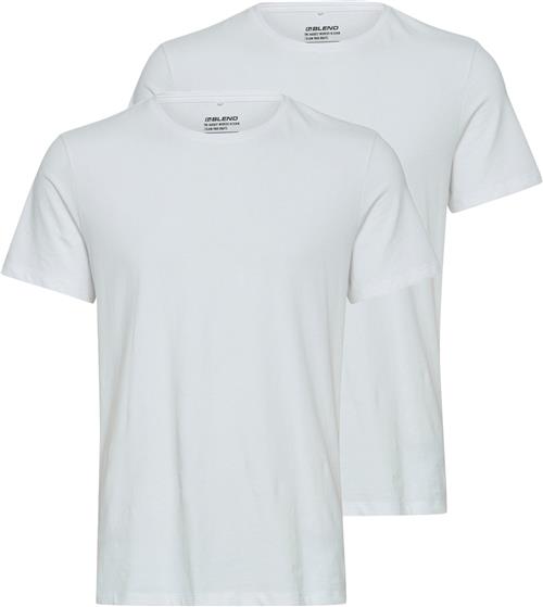 Blend Bhdinton Crew Neck tee 2pack Noos Mand White Kortærmede T-shirts Slim Fit Str S - hos Magasin