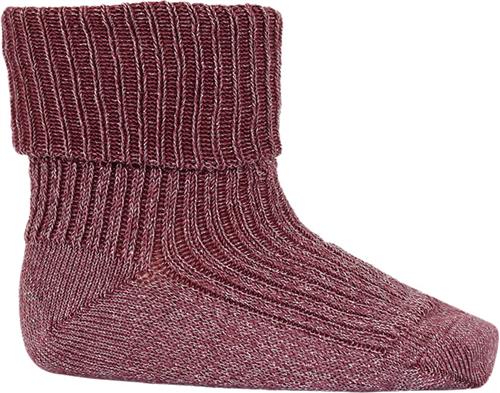 mpKids Ida Glitter Socks Str 15/16 - Maroon Strømper hos Magasin