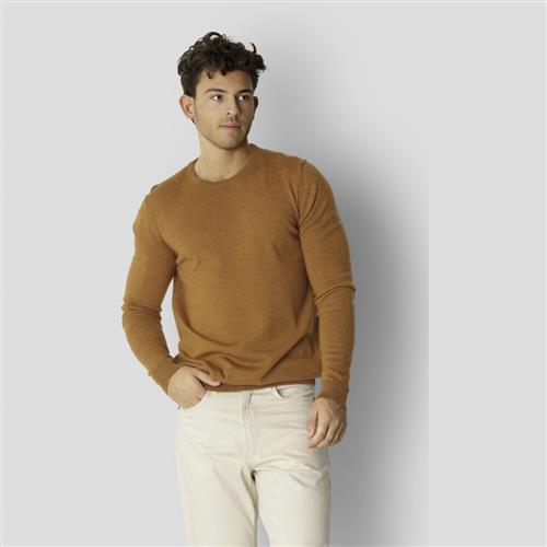 Clean Cut Copenhagen Merino Wool Crew Mand Bronze Melange Sweaters Str XL Merino - hos Magasin