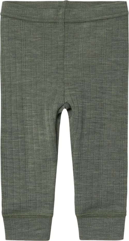 Se Name It Nbmwang Wool Needle Longjohn Solid Str 80 - Mulled Basil Leggings hos Magasin ved Magasin