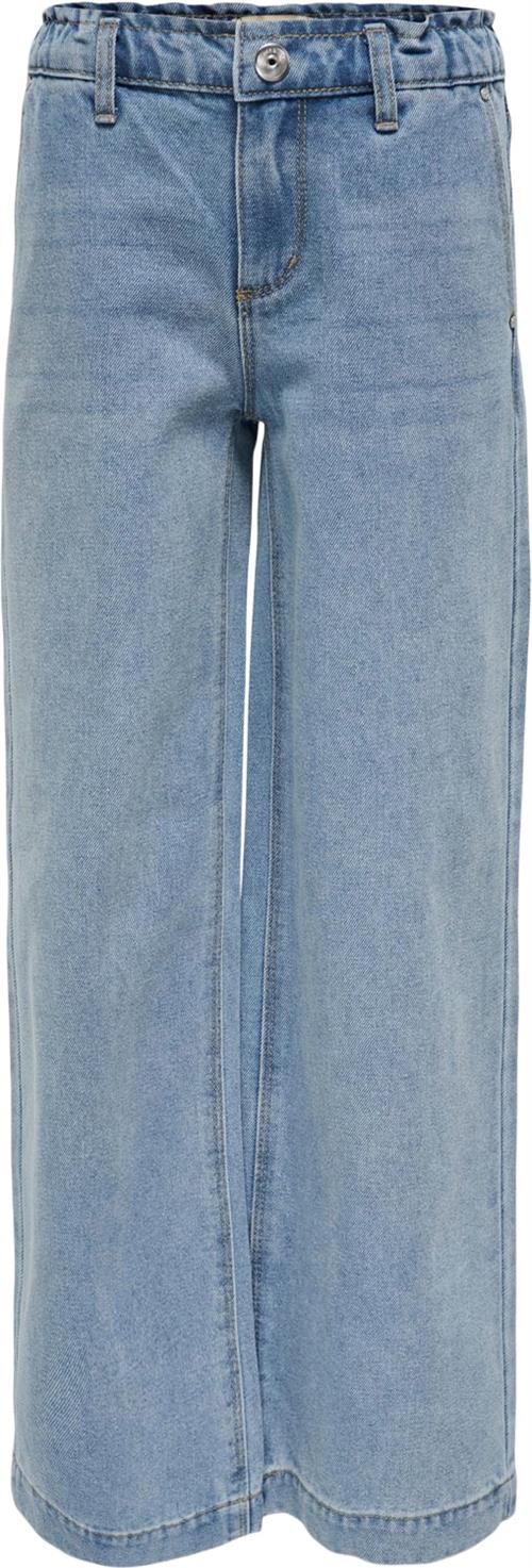 ONLY Kogcomet Wide DNM LB Noos Kvinde Light Blue Denim Wide Jeans Str 128 - hos Magasin