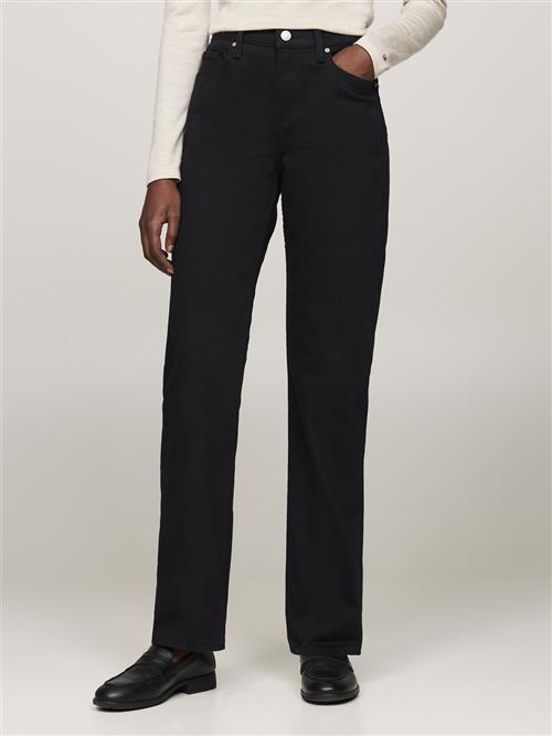 Se Tommy Hilfiger Classic Straight RW Stay Black Kvinde Stay Black Bukser Med Lige Ben Str 26/32 - hos Magasin ved Magasin