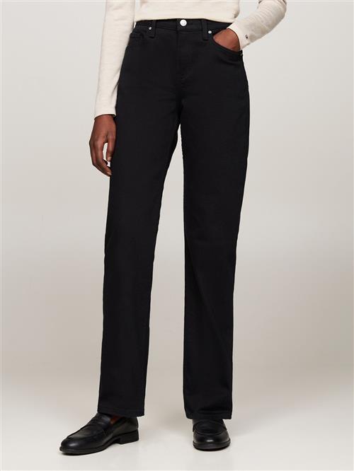 Se Tommy Hilfiger Classic Straight RW Stay Black Kvinde Stay Black Bukser Med Lige Ben Str 29/32 - hos Magasin ved Magasin