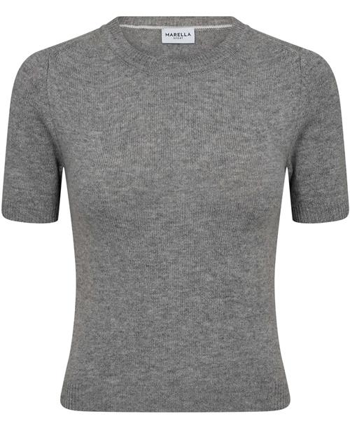 Marella Netto Kvinde Melange Grey Kortærmede T-shirts Str XXL - Uld hos Magasin