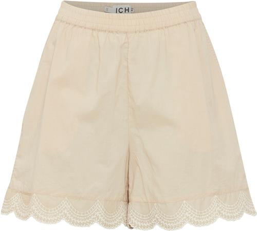 ICHI Ihsaidi SHO Kvinde Oxford Tan Casual Shorts Str 42 - hos Magasin