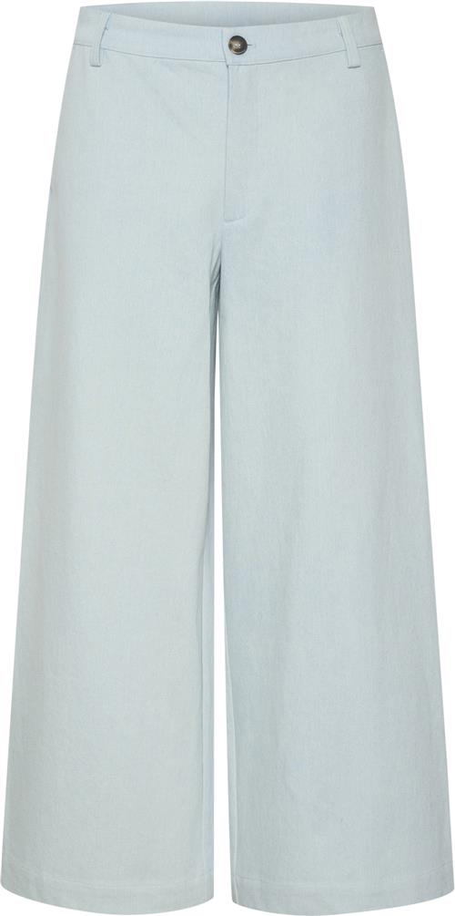 My Essential Wardrobe Winniemw 159 Wide Pant Kvinde Light Blue Retro Wash Bukser Med Brede Ben Str 40 - hos Magasin