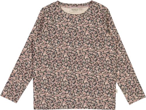 Wheat Tshirt Manna Str 116 cm / 6 år - Winter Flowers Langærmede T-shirts Bomuld hos Magasin