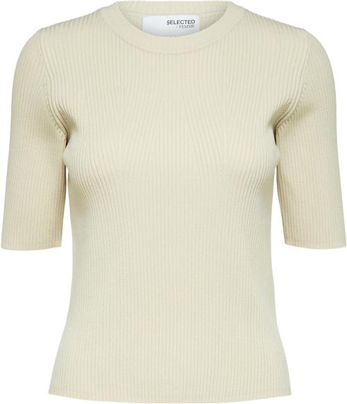 Se Selected Femme Slfmala 2/4 Knit Oneck B Noos Kvinde Birch Kortærmet Strik Str M - hos Magasin ved Magasin