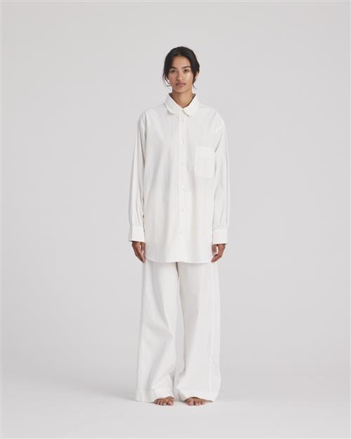 Gai&Lisva Astrid L/S Shirt Poplin Gots 243975 Kvinde Whisper White Langærmede Bluser Str L - hos Magasin