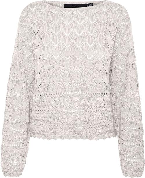 Vero Moda Vmlua LS Boatneck Pullover Noos Kvinde Birch Sweaters Regular Fit Str M - hos Magasin