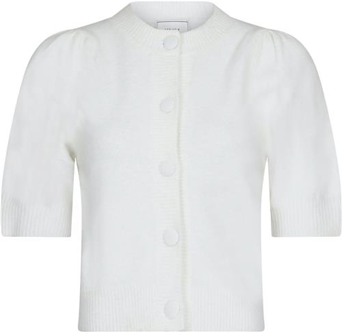 Neo Noir Trudy Knit Cardigan Kvinde Off White Kortærmet Strik Str 40 - hos Magasin