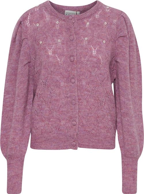 Atelier Rêve Irmemoir CA2 Kvinde Desert Rose Melange Cardigans Loose Fit Str S - hos Magasin