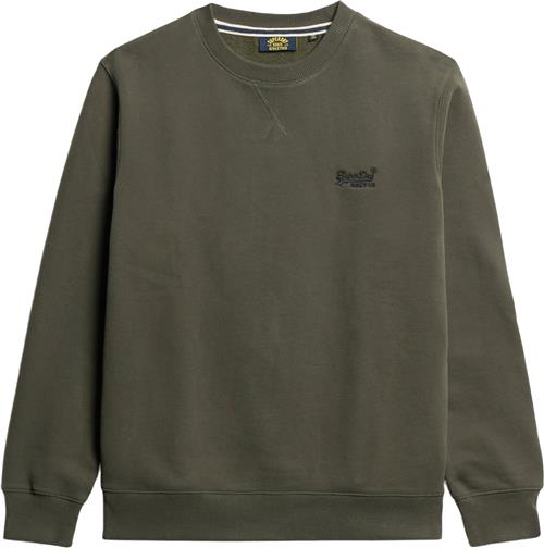 Superdry Essential Logo Crew Sweatshirt Mand Dark Grey Green Sweatshirts Str S - hos Magasin