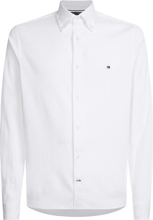 Tommy Hilfiger Core Flex Dobby SF Shirt Mand White Langærmede Skjorter Str M - Bomuld hos Magasin