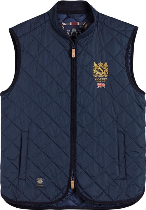 Morris Stockholm Trenton Quilted Vest Mand Old Blue Veste Str S - hos Magasin