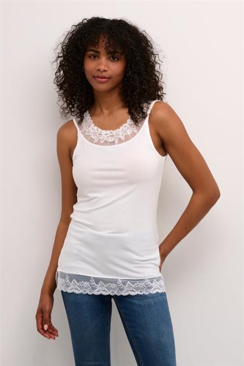 Se Cream Florence Kvinde Optical White Tanktoppe Str XS - hos Magasin ved Magasin