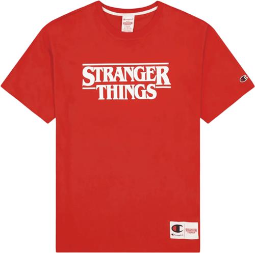 Champion Crewneck Tshirt Mand Red Kortærmede T-shirts Str L - Bomuld hos Magasin