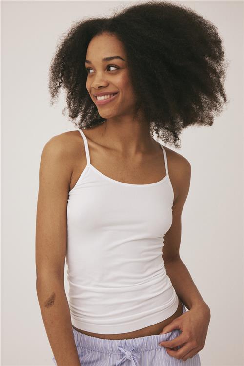 Magasin du Nord Collection Magasin Mellanie 7 S Seamless Top Kvinde White Tanktoppe Str L Polyamid