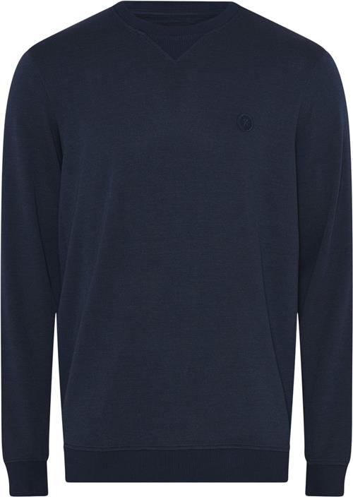 JBS of Denmark JBS of Denmark Badge Crew Neck Mand Blå Sweatshirts Str XL - Bambus hos Magasin