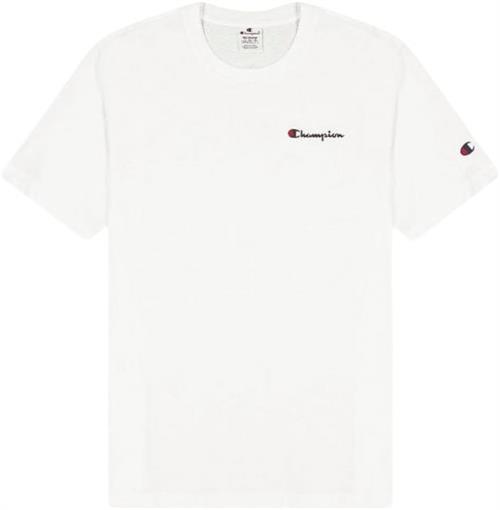 Se Champion Crewneck Tshirt Mand White Kortærmede T-shirts Str L - Bomuld hos Magasin ved Magasin