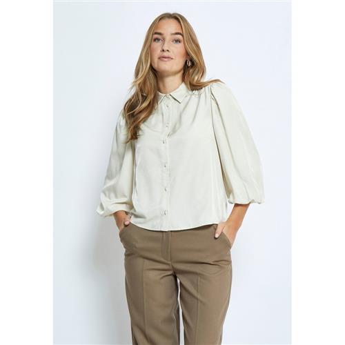 Minus Mssherina 3/4 Sleeve Shirt Kvinde Light Birch Kortærmede Skjorter Str 42 - hos Magasin