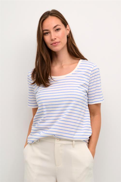 Se Culture Cudeia Oneck Tshirt Kvinde White/blue Stripe Kortærmede T-shirts Str S - hos Magasin ved Magasin