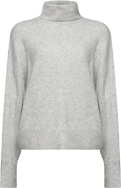 Esprit hi Neck Sweater Kvinde Light Grey 5 Rullekraver Str L - hos Magasin