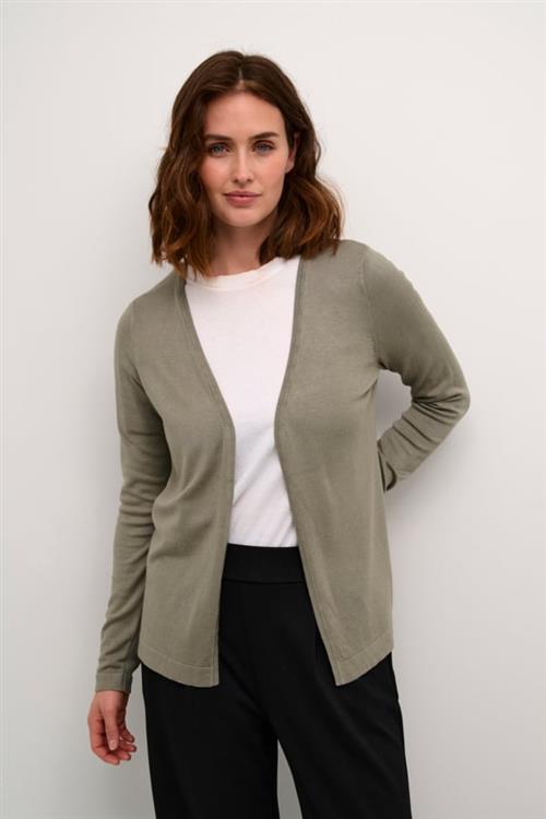 Kaffe Kafenia Astrid Cardigan Kvinde Vetiver Cardigans Regular Fit Str XL - Nylon hos Magasin