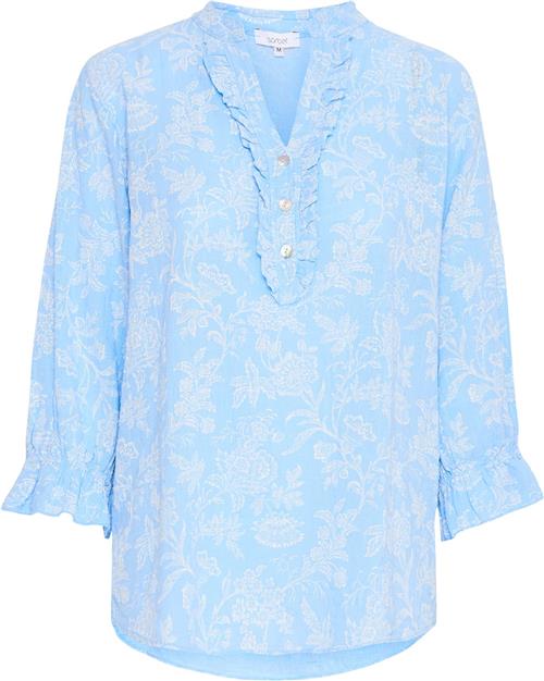 Sorbet Sbalexa F 3/4 Blouse Kvinde Cerulean Langærmede Bluser Str S - hos Magasin