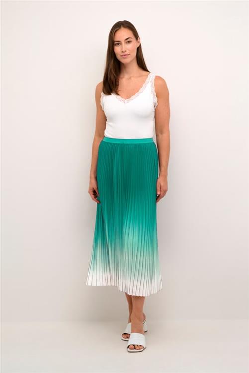 Culture Cuscarlett Ombre Skirt Kvinde Holly Green Midi Nederdele Str L - hos Magasin