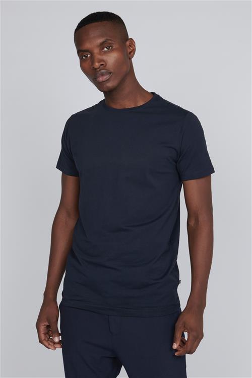 Matinique Jermalink Cotton Stretch Mand Blå Kortærmede T-shirts Str XXL - Bomuld hos Magasin