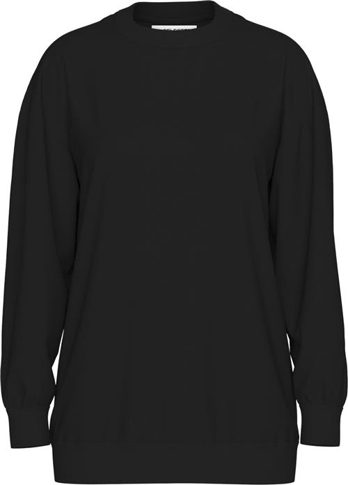 Selected Femme Slfgia Yrsa LS Crew Neck Sweat Noos Kvinde Sort Langærmede Bluser Str XL - hos Magasin