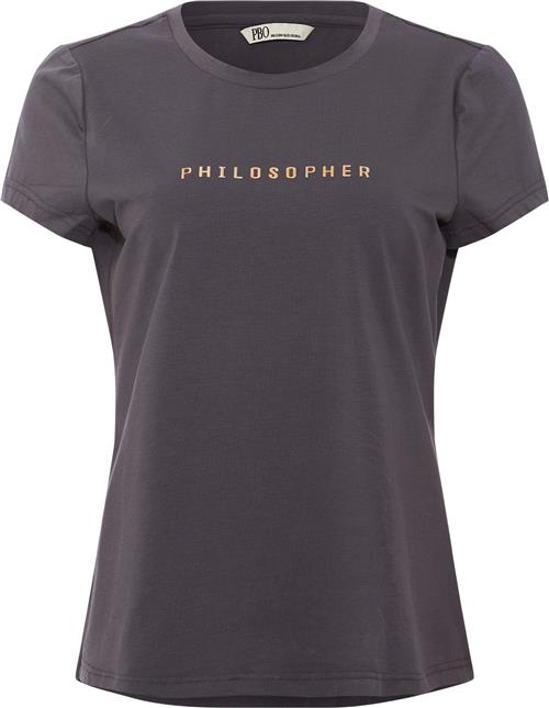 PBO ¤ Philosopher Tshirt ¤ Kvinde Ombre Blue Kortærmede T-shirts Str S - hos Magasin